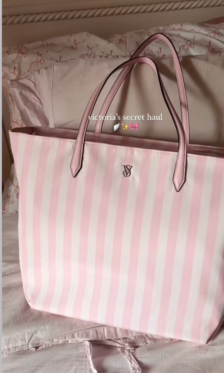 VS striped tote bag