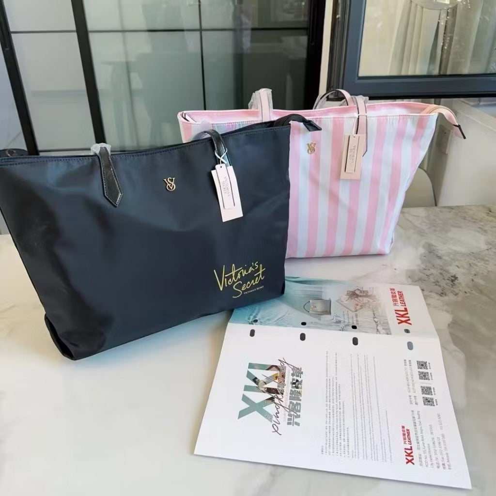 VS striped tote bag