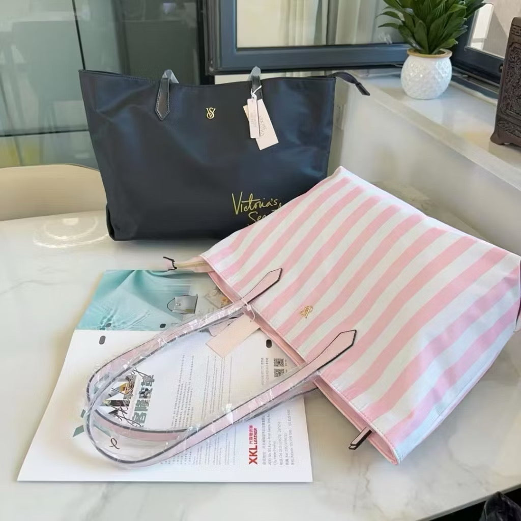 VS striped tote bag