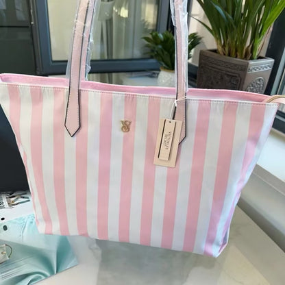 VS striped tote bag