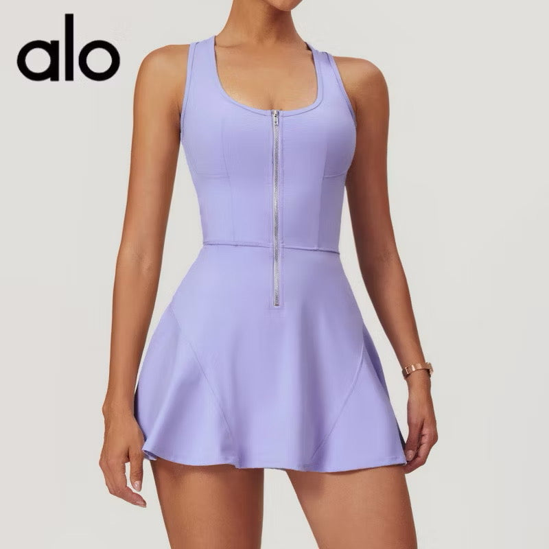 ALO soft Carefree ½-Zip Dress
