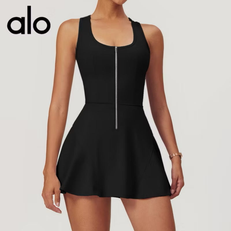 ALO soft Carefree ½-Zip Dress