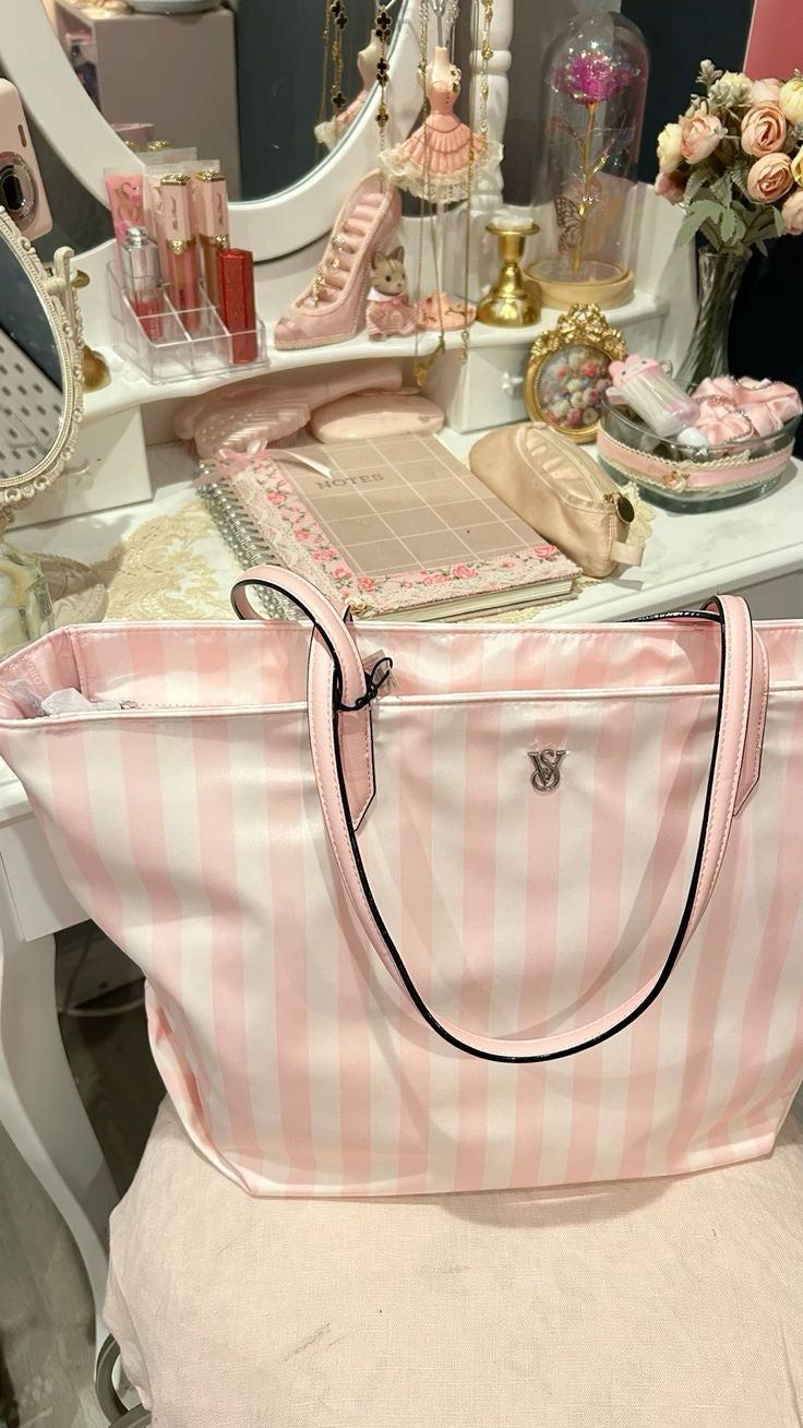 VS striped tote bag