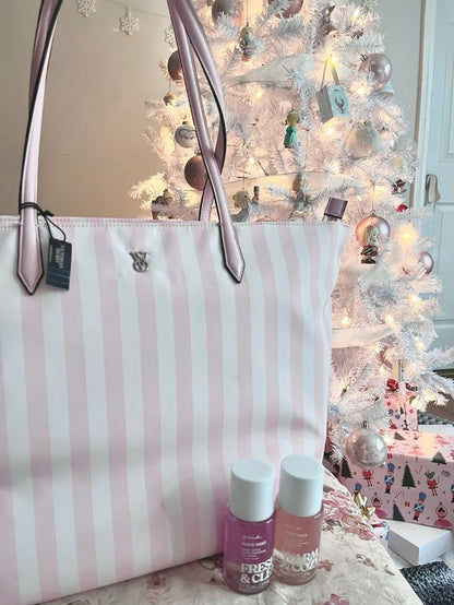 VS striped tote bag