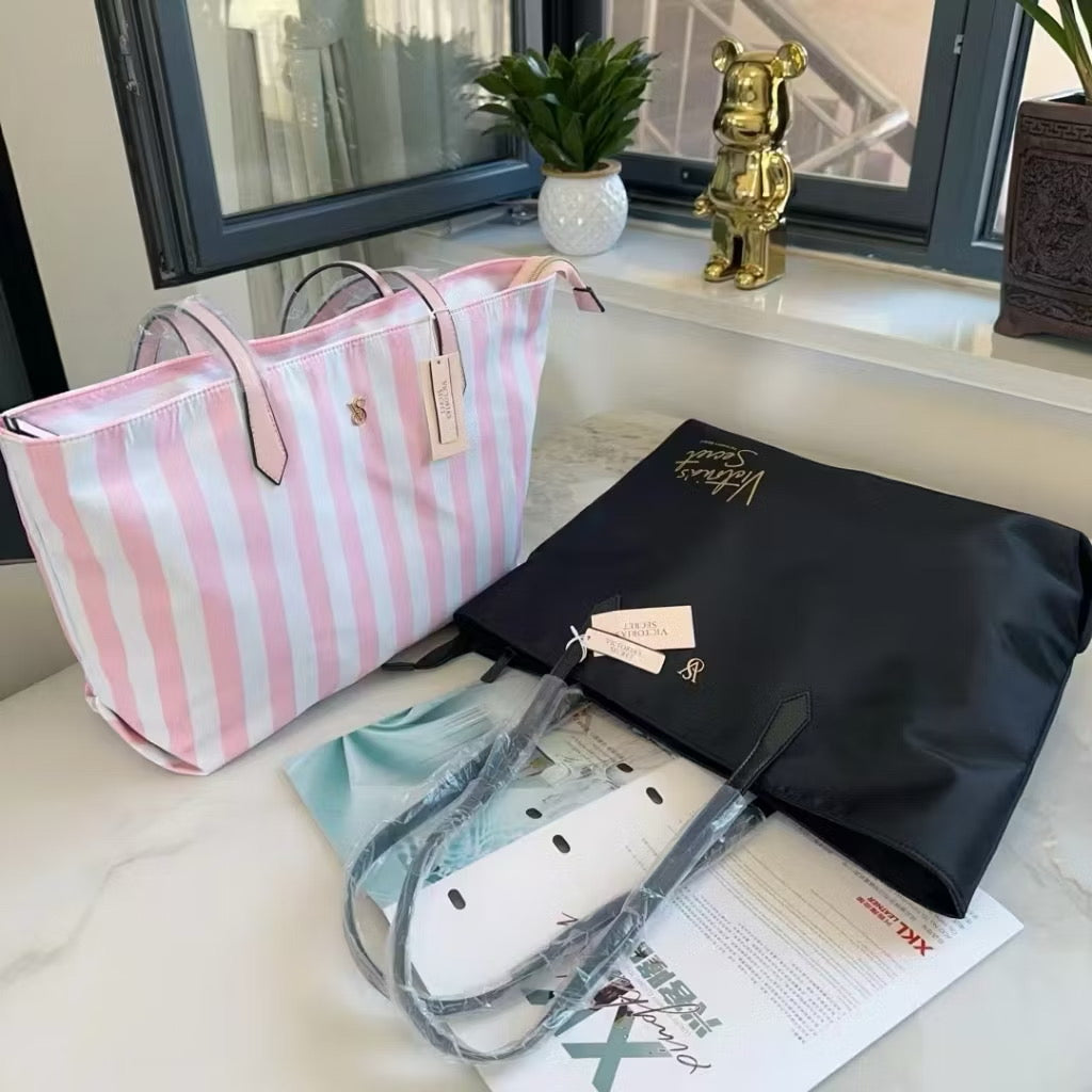 VS striped tote bag