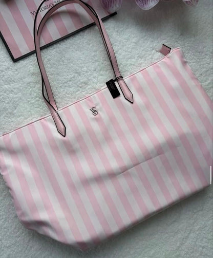 VS striped tote bag