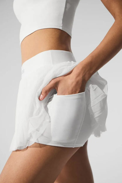 ALO Mesh Baseline Tennis Skirt