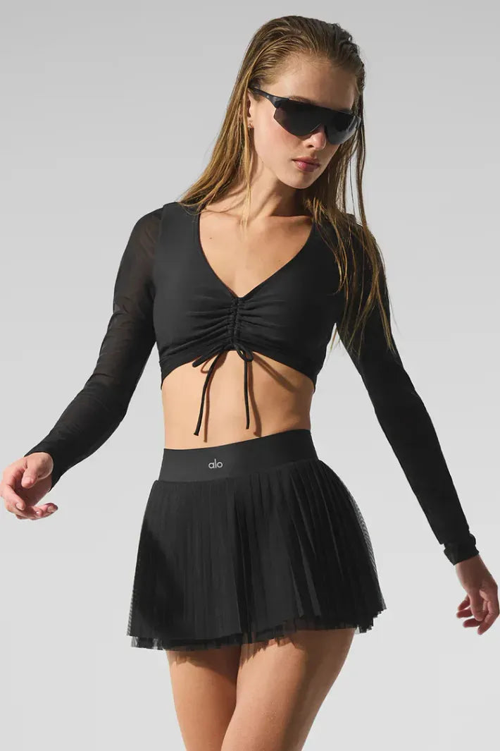ALO Mesh Baseline Tennis Skirt